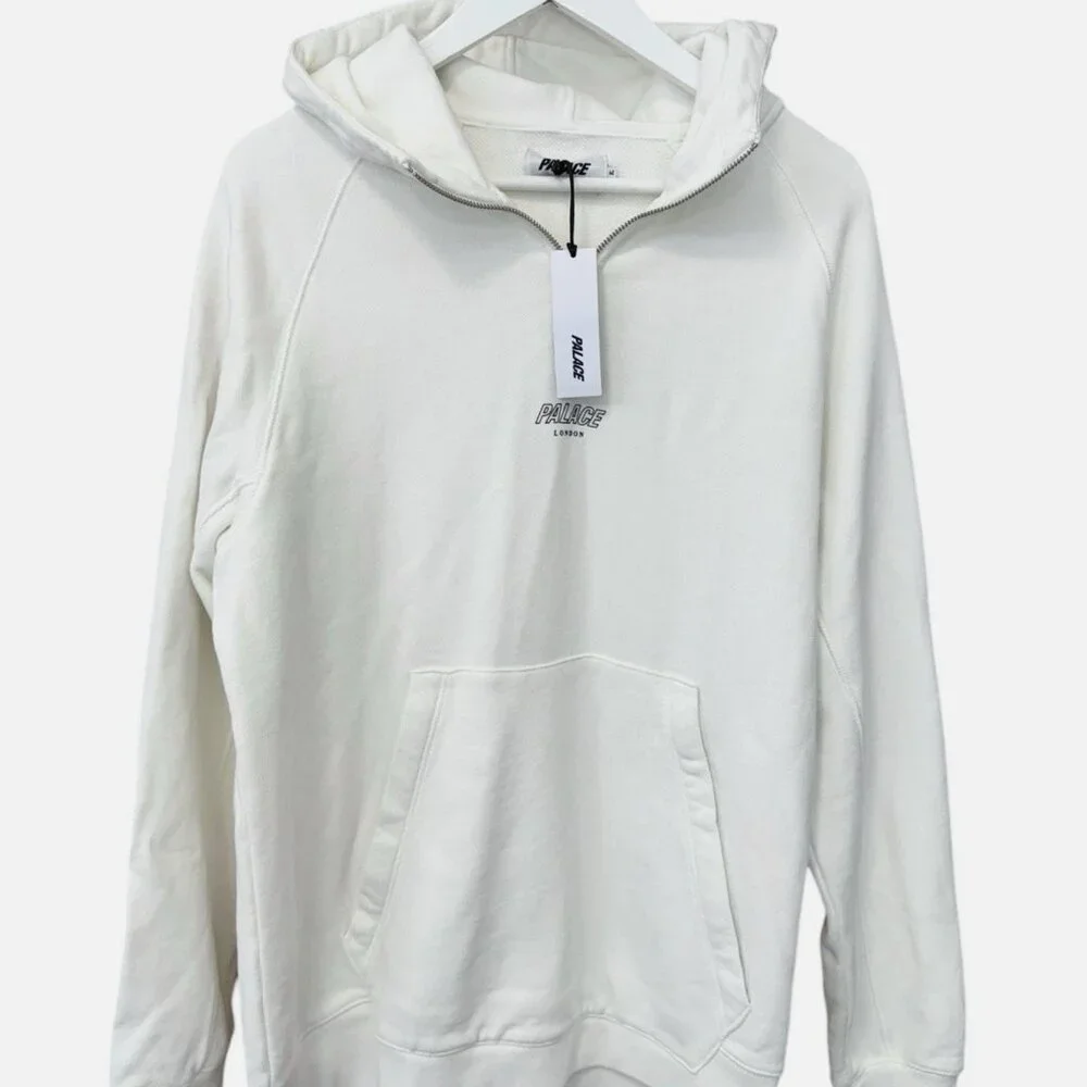 Palace London Skateboard NWT Q Zip Spell Out Hoodie White size M